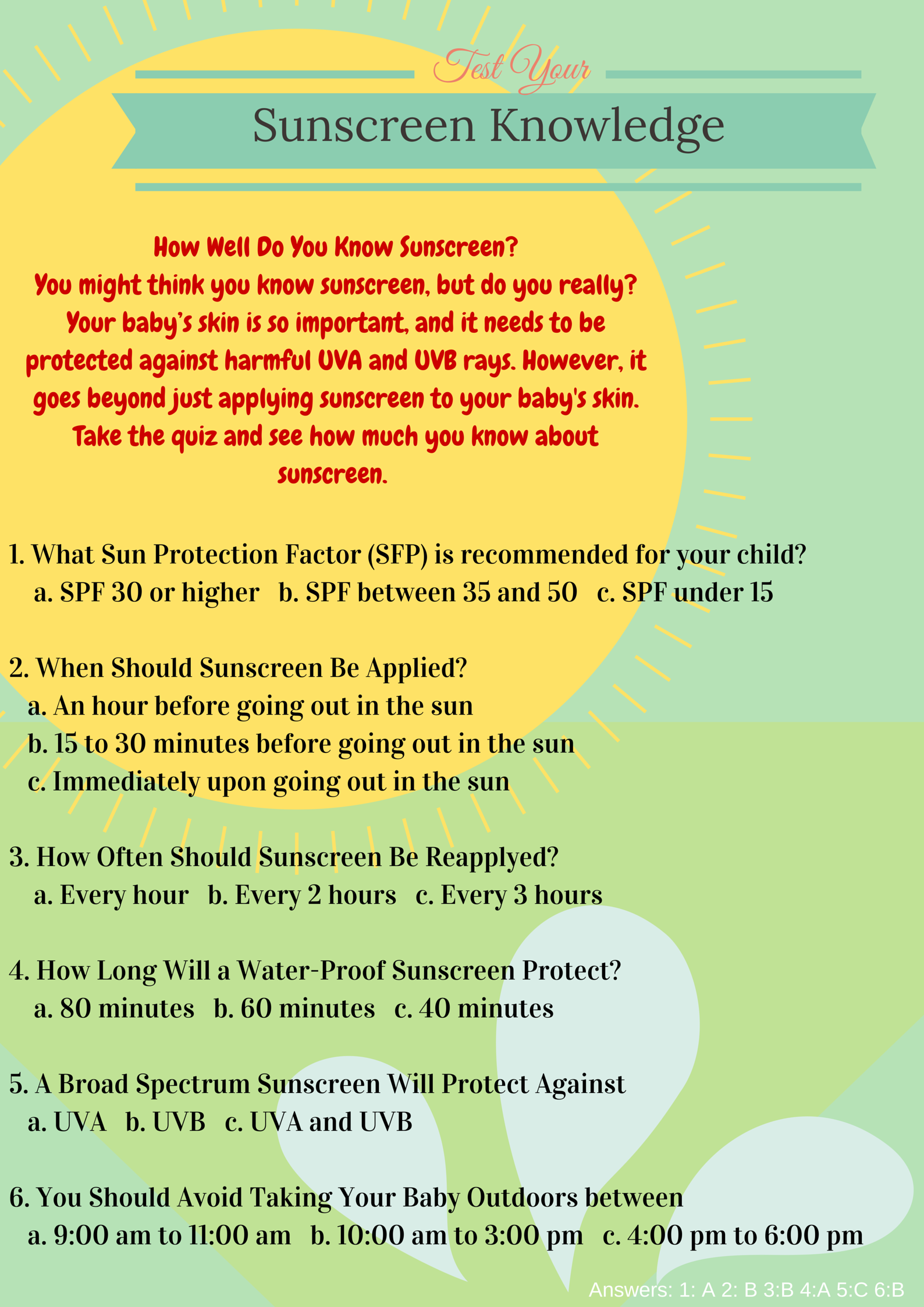 Can You Pass The Baby Sunscreen Test? 3 Bees and Me